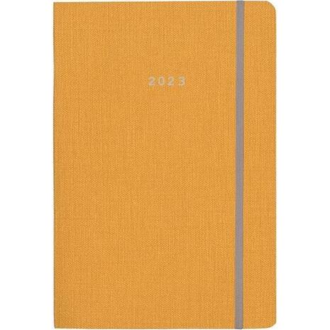 Ημερολόγιο ημερήσιο NEXT Nomad Flexi με λάστιχο 2023 14x21cm μουσταρδί